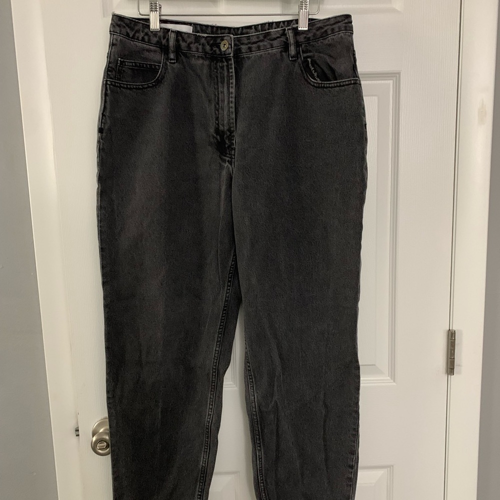 Urban Outfitters Black Straight Leg Jeans PETITE